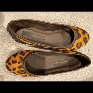 6 Calvin Klein leopard print ballet flats